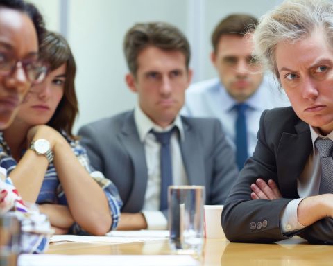 Unhappy business people