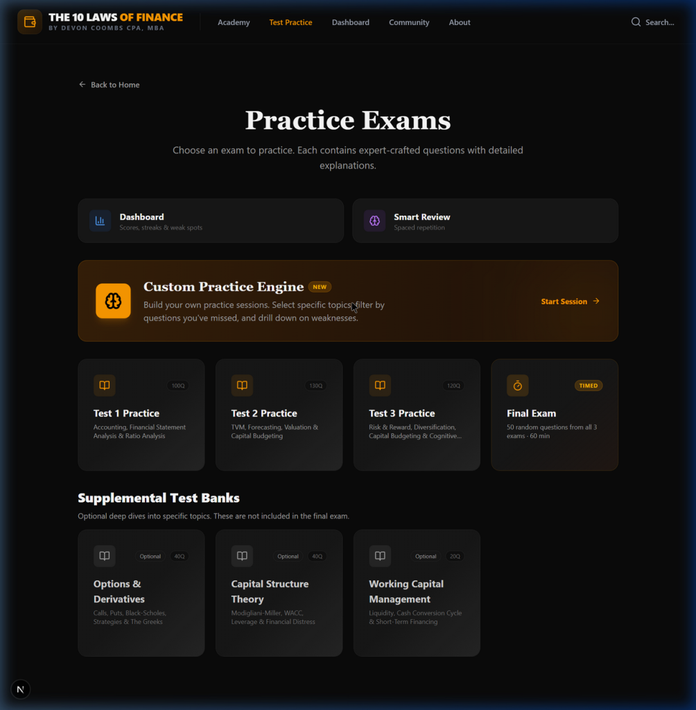 The 10 Laws of Finance Practice Exams | Devin Coombs